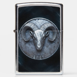 Aries Zodiac Sign Metal Emblem #2 Zippo Lighter