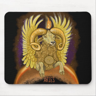 Aries Zodiac Sign Mouse Pad