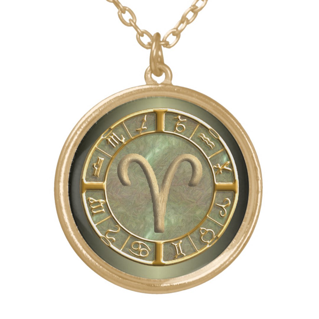 Aries Zodiac Sign Necklace | Zazzle