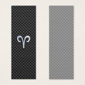 Aries Zodiac Sign on Charcoal Carbon Fiber Print (Front & Back)
