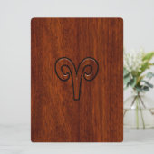 Aries Zodiac Sign on Mahogany like print (Standing Front)