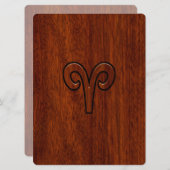 Aries Zodiac Sign on Mahogany like print (Front/Back)