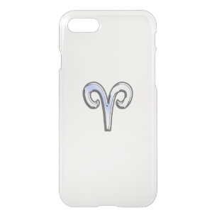 Aries Zodiac Sign on Navy Blue Camo iPhone SE/8/7 Case