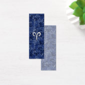 Aries Zodiac Sign on Navy Blue Digital Camo (Desk)