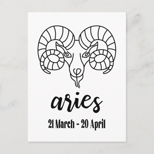 Aries, Zodiac sign Postcard (Front)