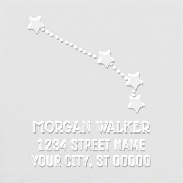 Aries Zodiac Sign Star Constellation Name Address Embosser (Design)