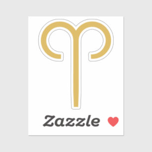 Aries Zodiac Sign Sticker