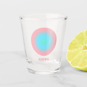 Aries Zodiac Sign Stylish Gradient Shot Glass
