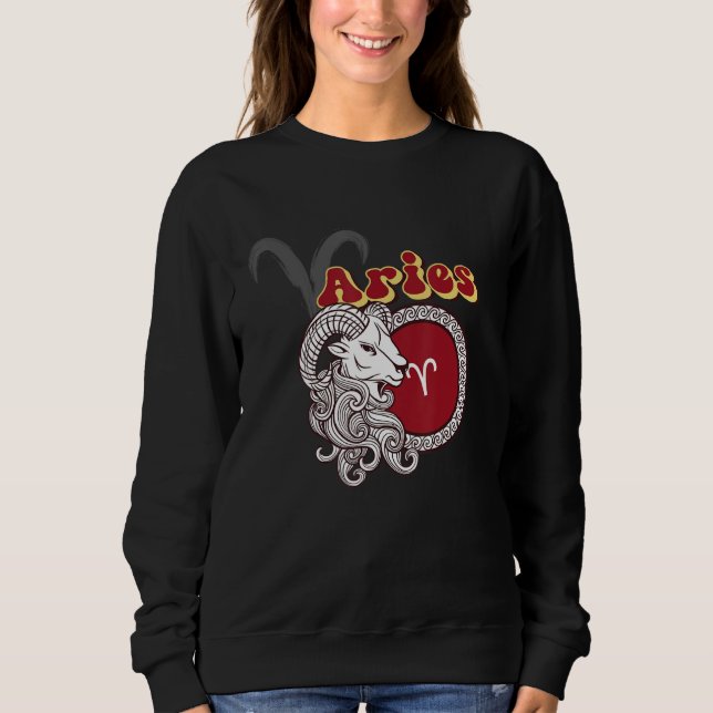 Aries Zodiac Sign Sweatshirt (Front)