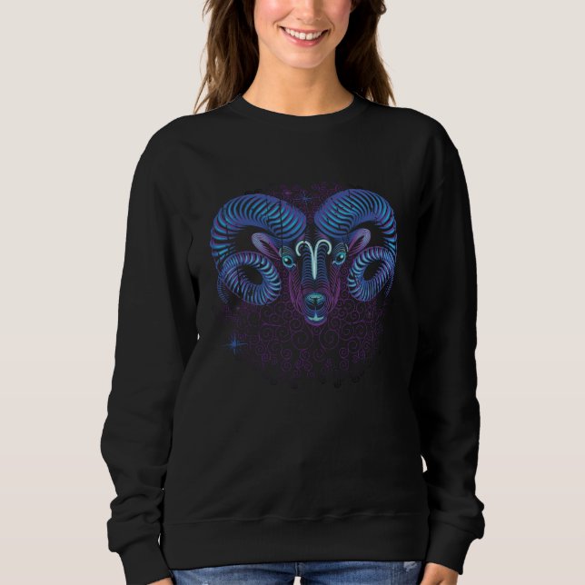Aries Zodiac Sign Sweatshirt (Front)