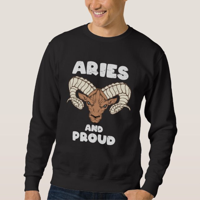 Aries Zodiac Sign Sweatshirt (Front)