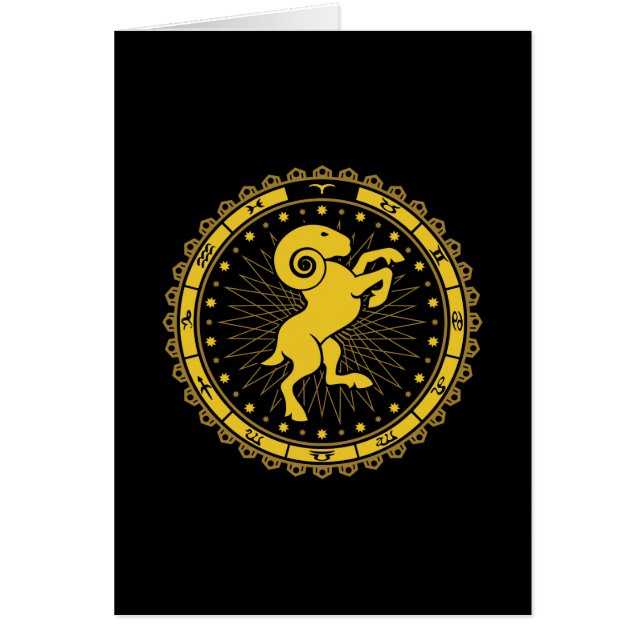 Aries - Zodiac Sign - Symbol - Horoscope Cards (Front)