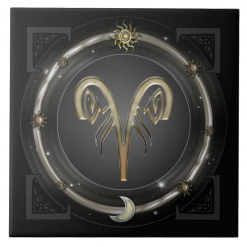 Aries Zodiac Sign Tile