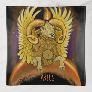 Aries Zodiac Sign Trinket Tray