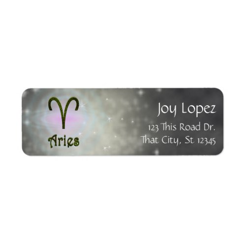 Aries Zodiac Sign U Pick Color Label