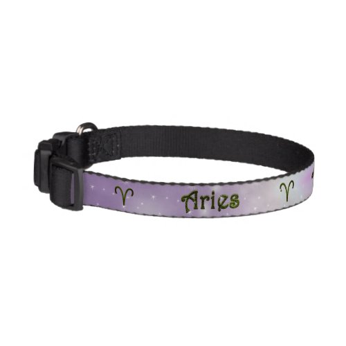 Aries Zodiac Sign U Pick Color Pet Collar