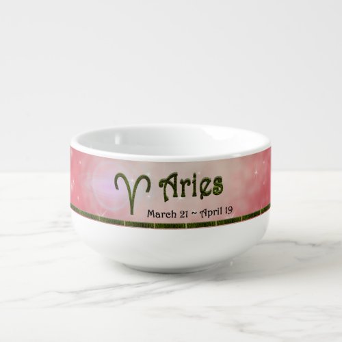 Aries Zodiac Sign U Pick Color Soup Mug