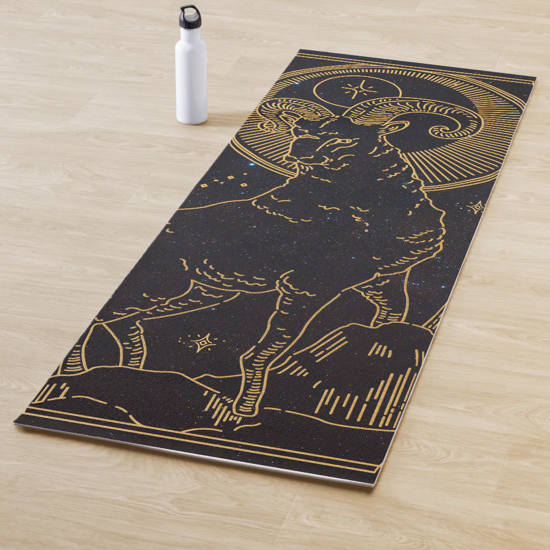 Aries Zodiac Sign Yoga Mat