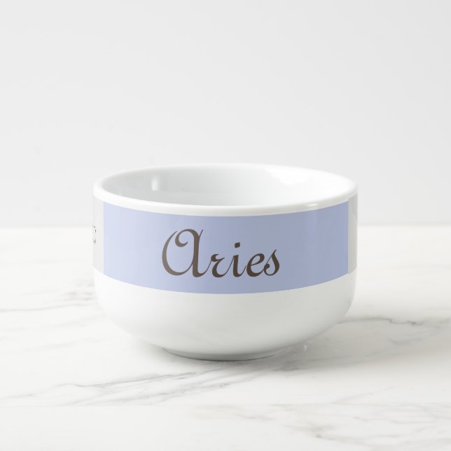 Aries Zodiac Soup Mug (Front)