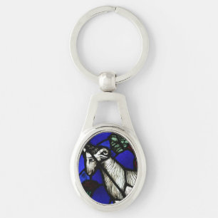 Aries Zodiac Stained Glass Notre-Dame de Paris OKe Keychain
