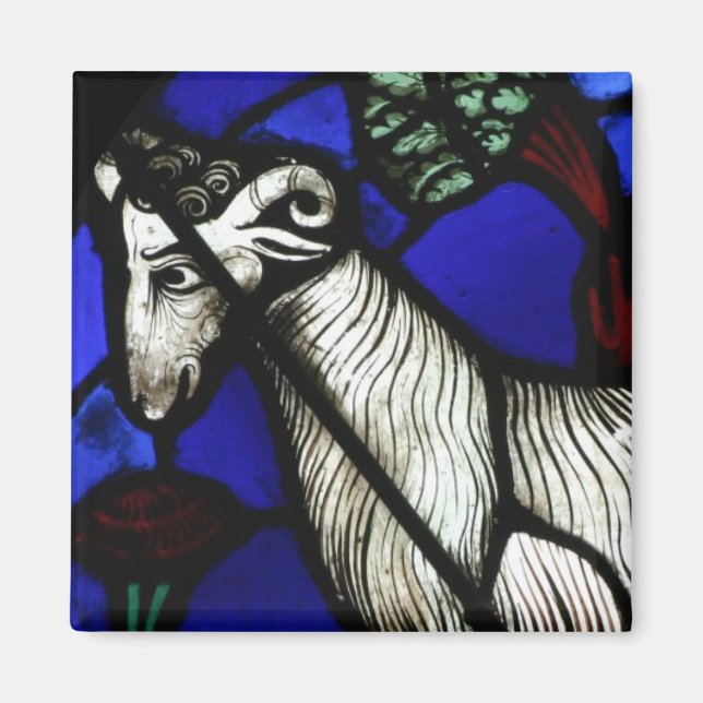 Aries Zodiac Stained Glass Notre-Dame de Paris SFM Magnet (Front)