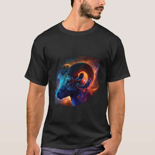 Aries Zodiac Star Sign Basic T-Shirt (Front)