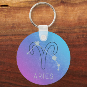 Aries Zodiac Star Sign Horoscope Constellation Keychain