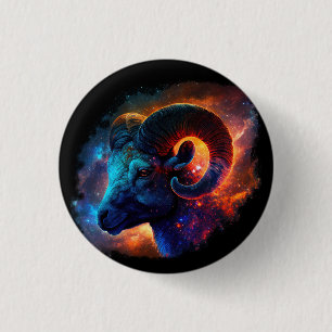 Aries Zodiac Star Sign – No Text - Round Button