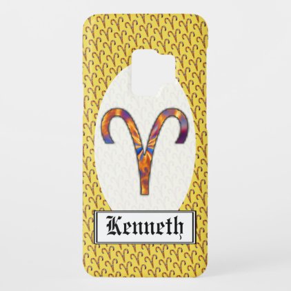 Aries Zodiac Symbol Element by Kenneth Yoncich Case-Mate Samsung Galaxy S9 Case