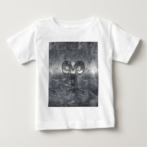 Aries Zodiac Symbol Industrial Style Baby T_Shirt