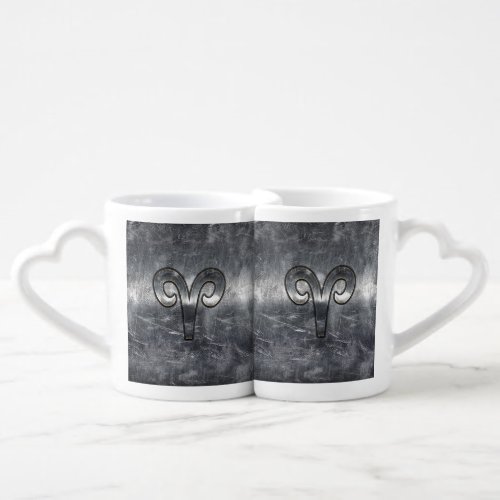 Aries Zodiac Symbol Industrial Style Coffee Mug Set