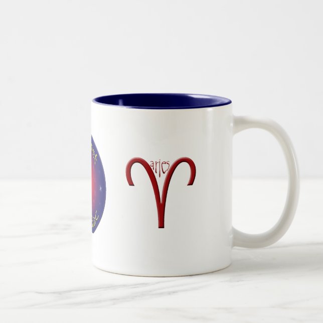 Aries Zodiac Symbol Mug (Right)