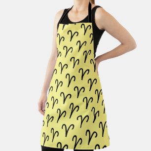 Aries Zodiac Symbol Standard by Kenneth Yoncich Apron