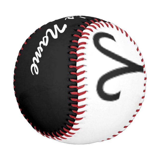 Aries Zodiac Symbol Standard by Kenneth Yoncich Baseball (Angled)