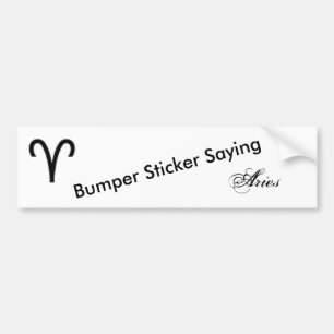 Aries Zodiac Symbol Standard by Kenneth Yoncich Bumper Sticker