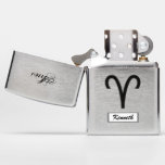 Aries Zodiac Symbol Standard By Kenneth Yoncich Zippo Lighter at Zazzle