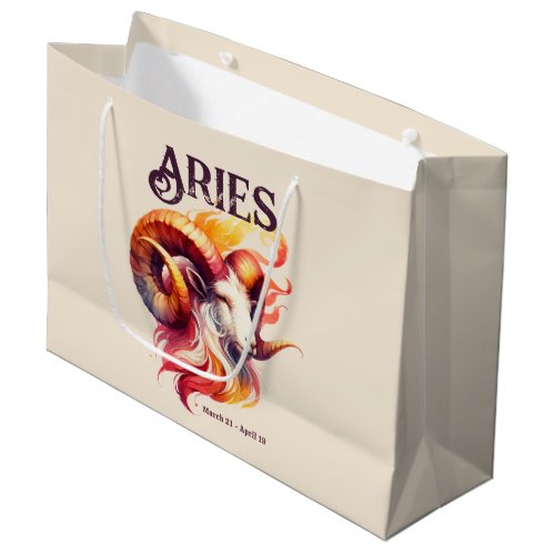 Aries Zodiac Themed Birthday Party Large Gift Bag