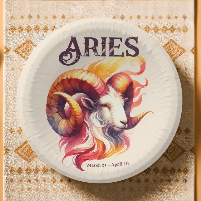Aries Zodiac Themed Birthday Party Paper Bowls (Aries Ram Zodiac Sign Theme Party Suite | Elevate Your Event with Matching Paper Bowls & Decor)
