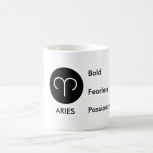 Aries Zodiac Traits Bold Fearless Passionate Coffee Mug