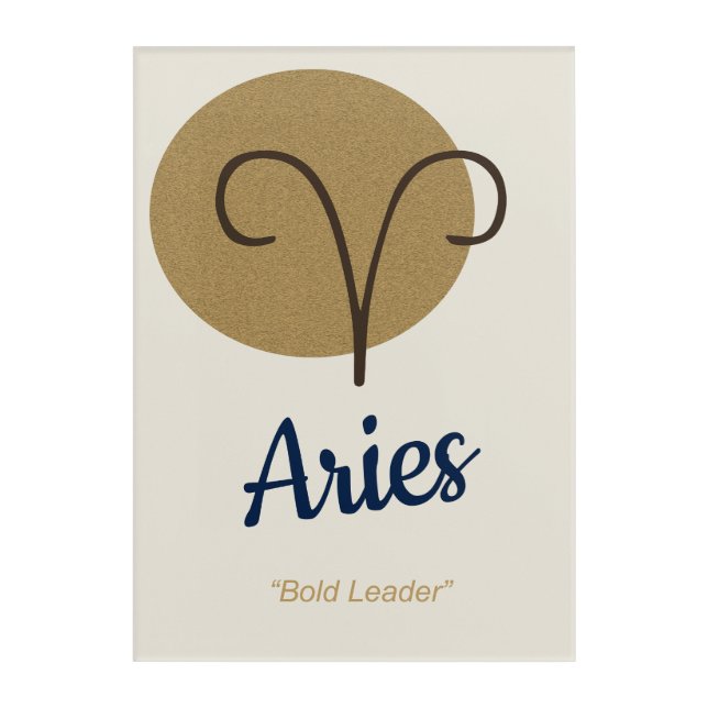 Aries Zodiac Wall Art- Acrylic Print (Front)