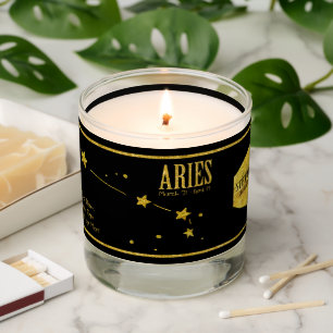 Ariess Zodiac Star Sign Personalized Scented Candle