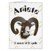 Ariete 21 marzo al 20 aprile Biglietti d'auguri (Front)