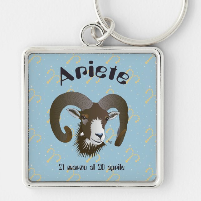 Ariete 21 marzo al 20 aprile Portachiavi Keychain (Front)