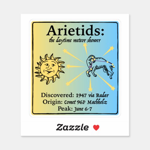 Arietids the daytime meteor shower Sticker