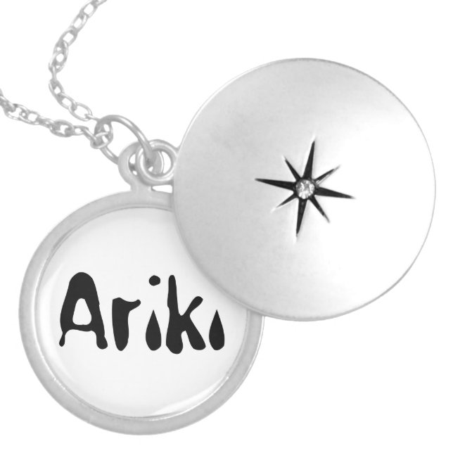 Ariki Maori Boys Name, Locket Necklace (Front)