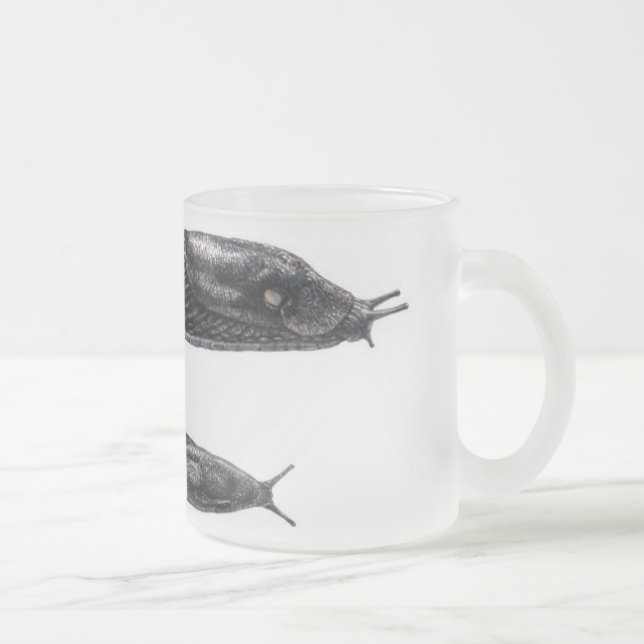 Arion rufus - frosted glass watercolor mug (Right)