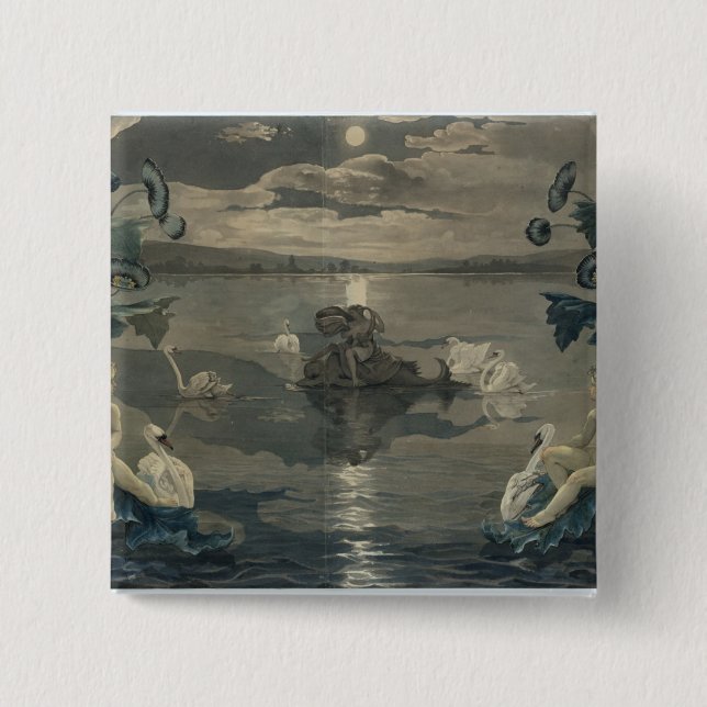 Arion's Sea Journey, 1809 Pinback Button (Front)
