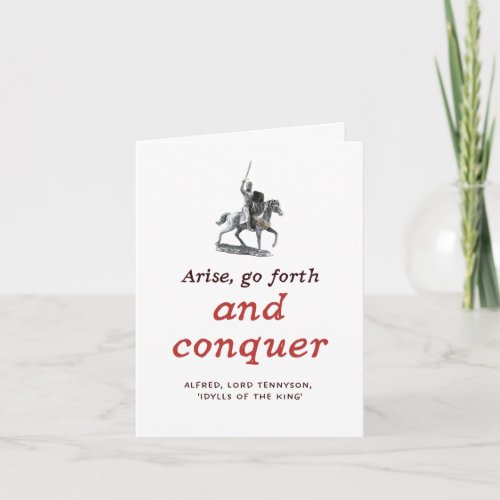 Arise Go Forth Conquer Literary Poetry Graduation Card