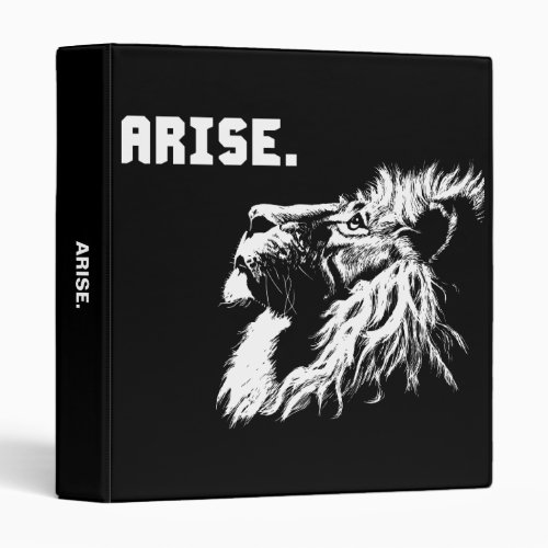 ARISE _ Lion Motivational 3 Ring Binder