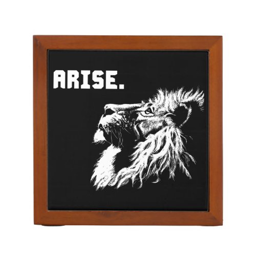 ARISE _ Lion Motivational Desk Organizer